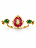 Ruby & Emerald Kundan Statement Ring