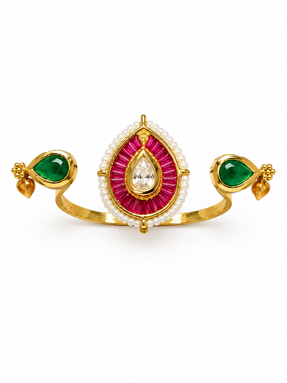 Ruby & Emerald Kundan Statement Ring