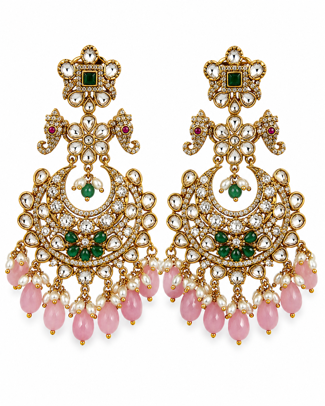 Pastel Chandbali Earrings