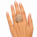 Moissanite Floral Statement Ring