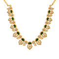 Emerald Floral CZ Necklace