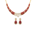 Ruby CZ Bridal Necklace Set