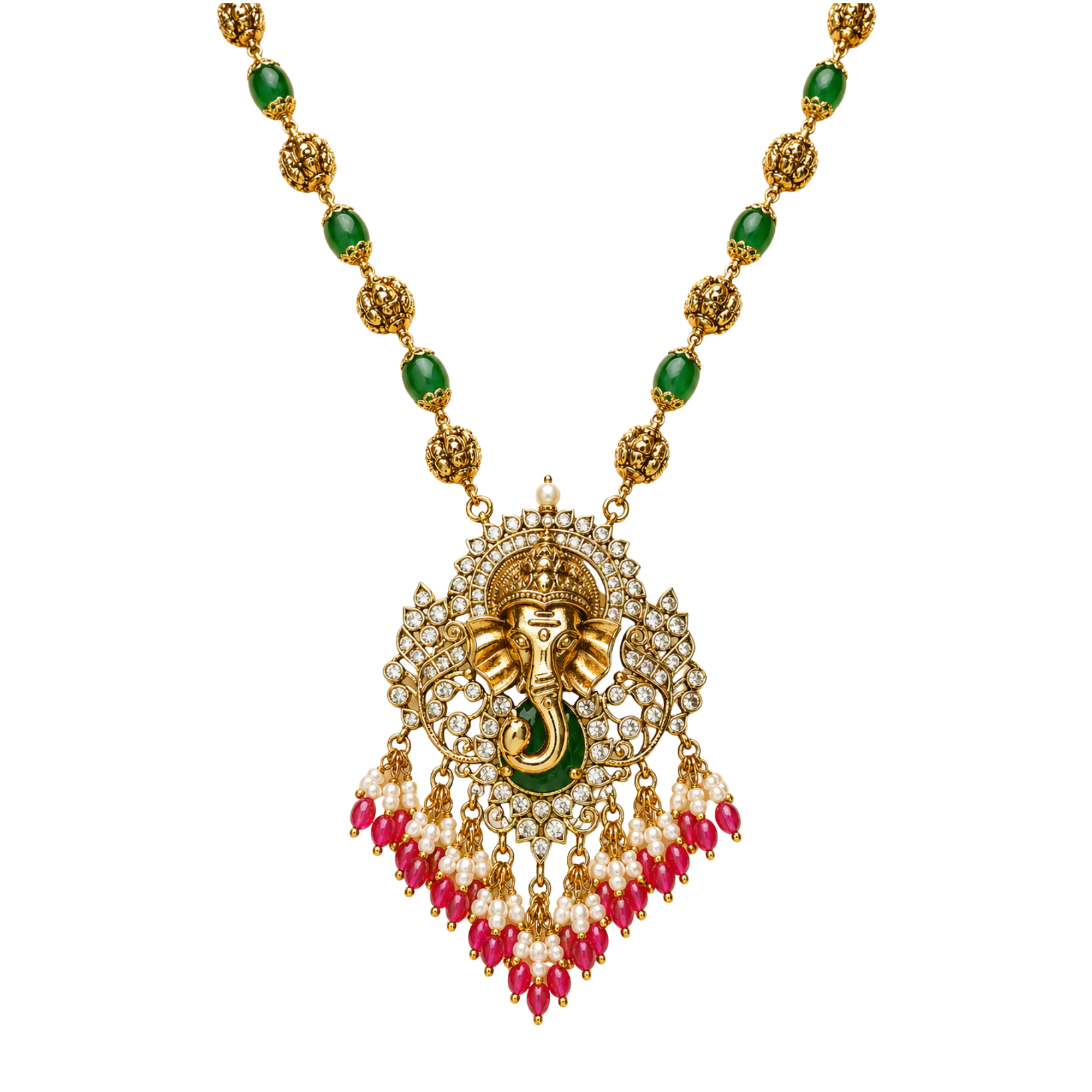 Ganesha Temple Pendant Necklace